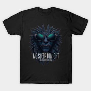 Techno T-Shirt - No Sleep tonight - Catsondrugs.com - Techno, rave, edm, festival, techno, trippy, music, 90s rave, psychedelic, party, trance, rave music, rave krispies, rave flyer T-Shirt T-Shirt